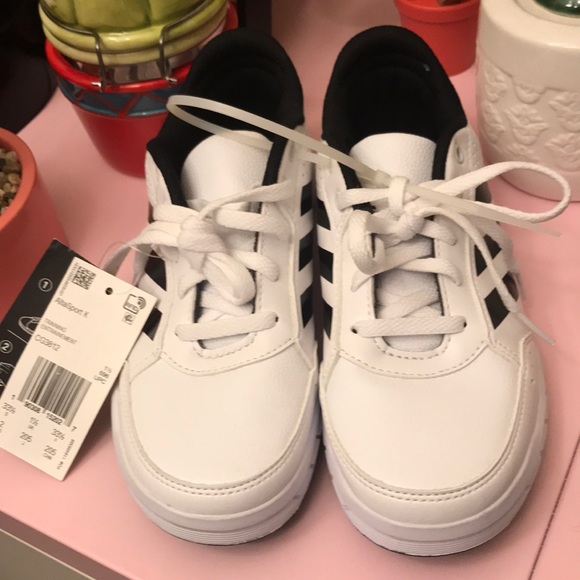 adidas white & silver superstar trainers junior